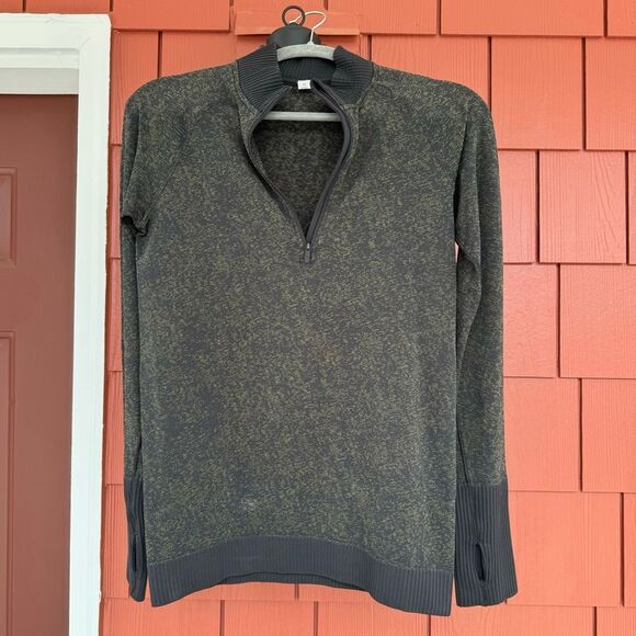 Lululemon Rest Less 1/2 Zip Black / Armory - Picture 3 of 6